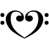 Treble Clef Bass Clef Heart Tattoo - ClipArt Best