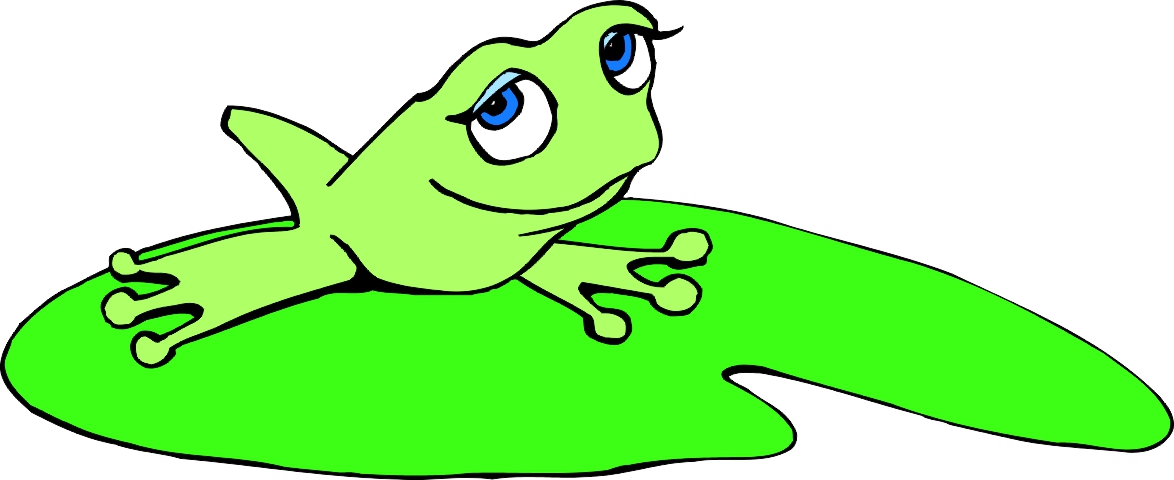 Frog on Lily Pad Clipart - Clipartion.com