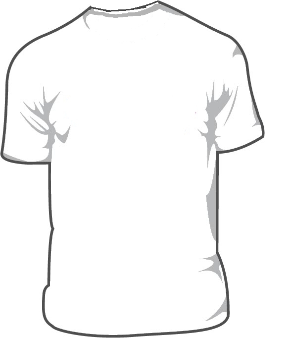 65+ T-shirt Back Clip Art