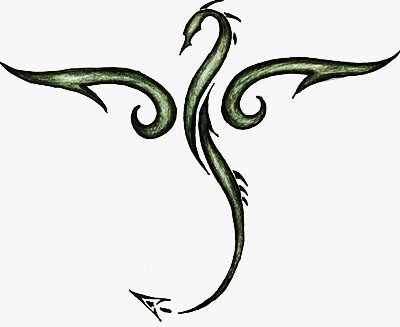 Tribal Dragon Drawing - ClipArt Best