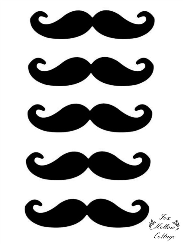 Mustache Printables Clipart