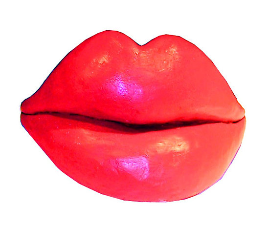 big red lips" by claygirrl | Redbubble