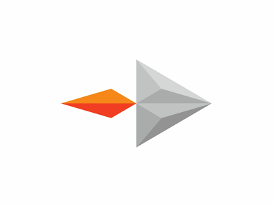 Geometric rocket / triangles / arrows, logo design symbol [GIF] by ...