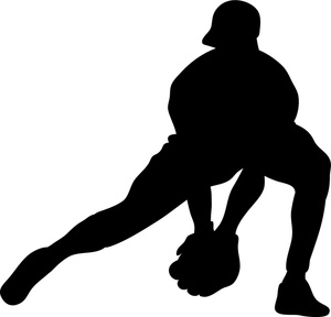 Baseball player silhouette clipart head