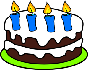 Clipart birthday cake with candles