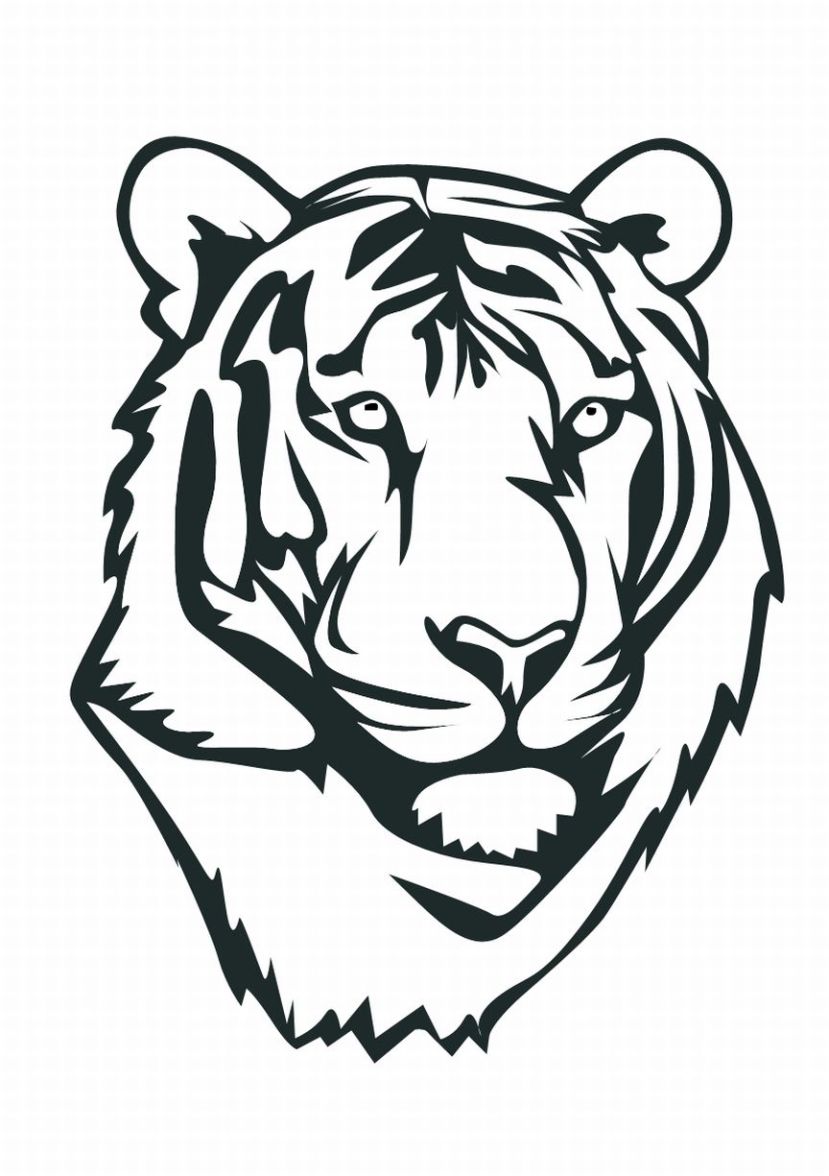 tiger clipart outline - photo #18