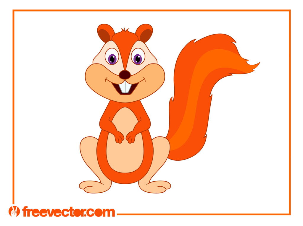 Happy Cartoon Squirrel Vector Art & Graphics | freevector.com