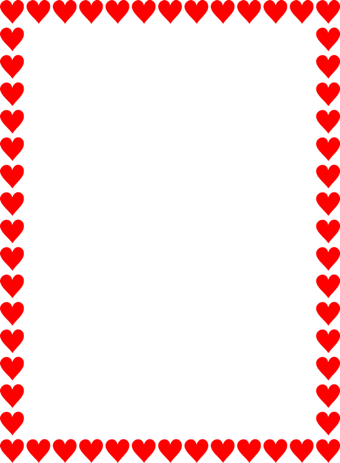 Heart page border clipart