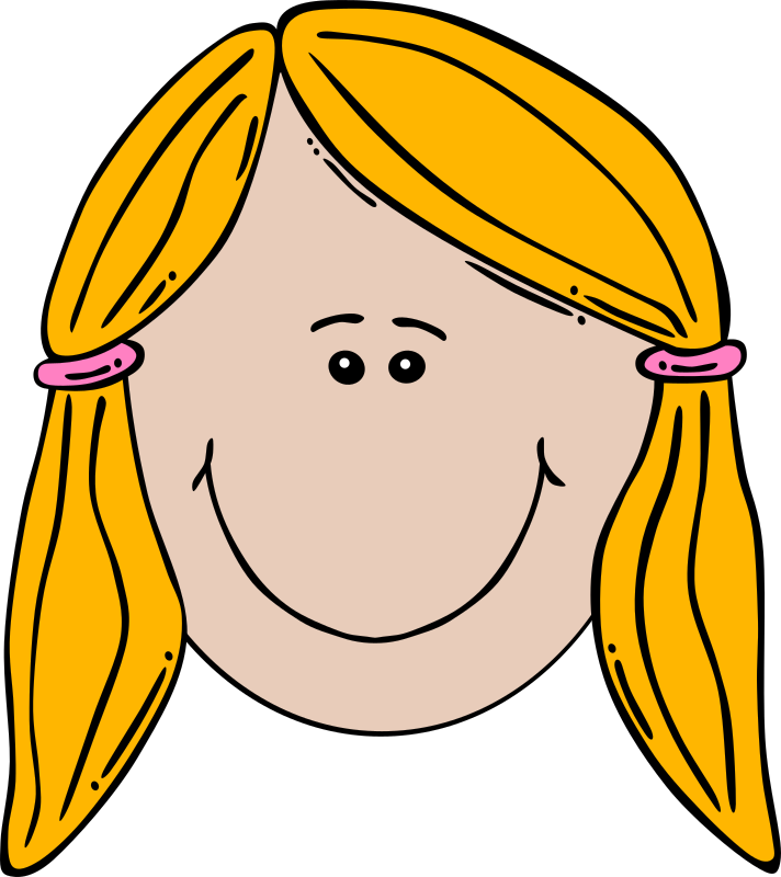 Clipart - Girl Face Cartoon
