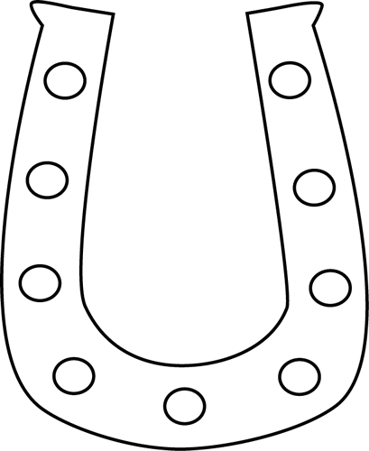 Horseshoes clipart black and white