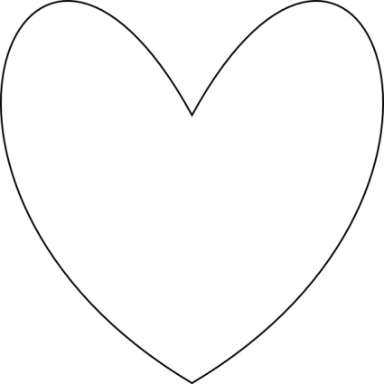 Love Heart Outline Vector - Free Clipart Images