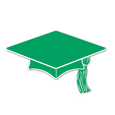 Graduation cap clipart green