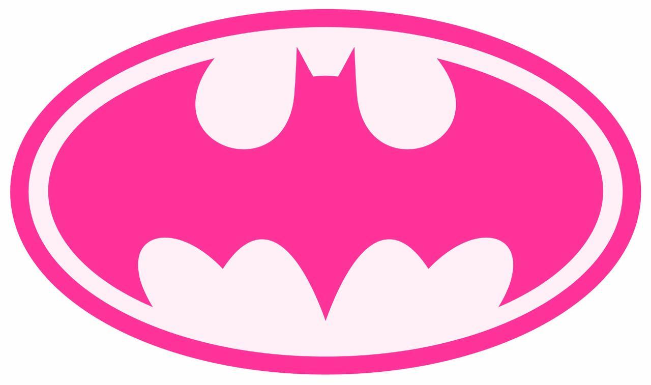 Pink Girl Batman Halloween or Everyday Logo Iron on Transfer ...