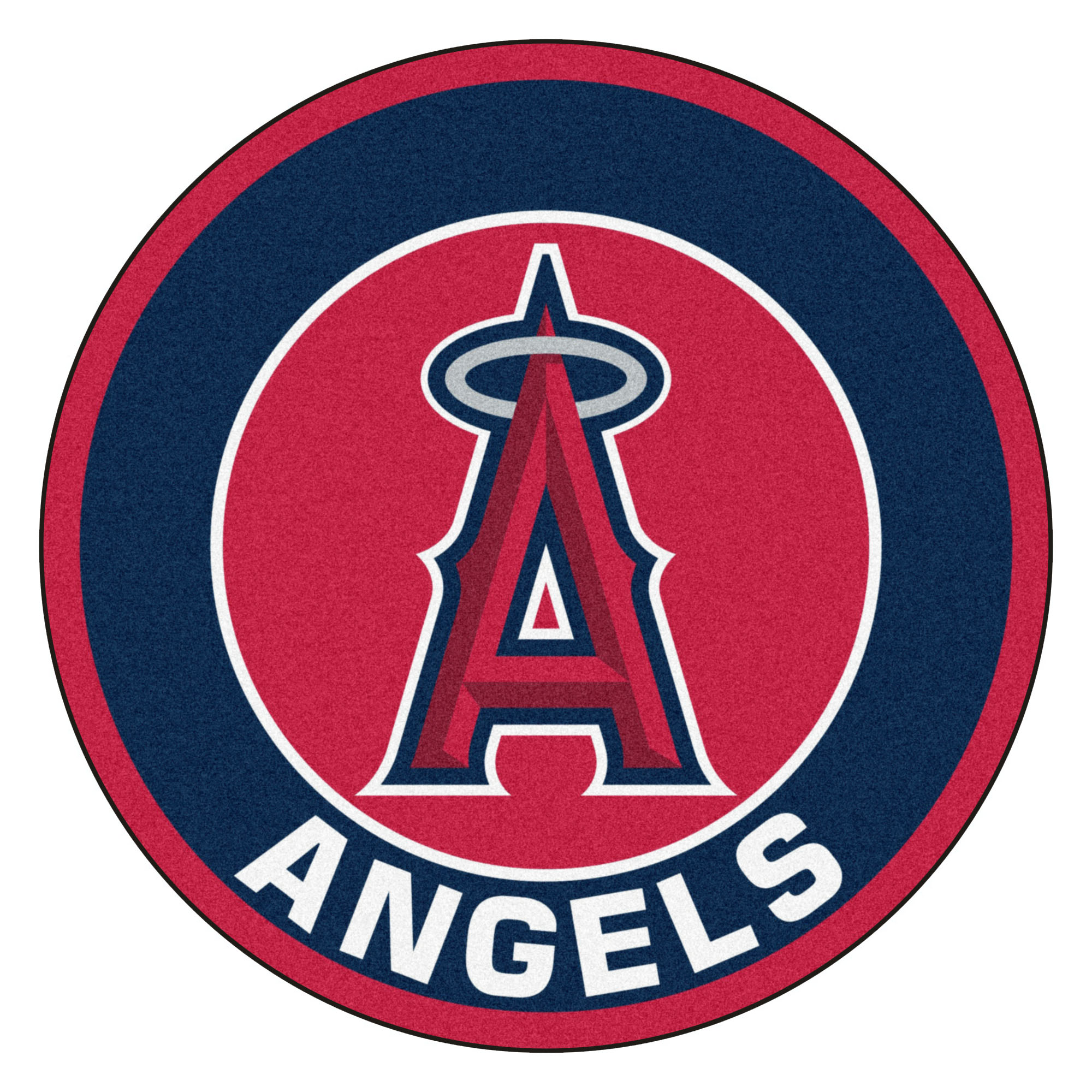 Los Angeles Angels Logo Roundel Mat – 27” Round Area Rug