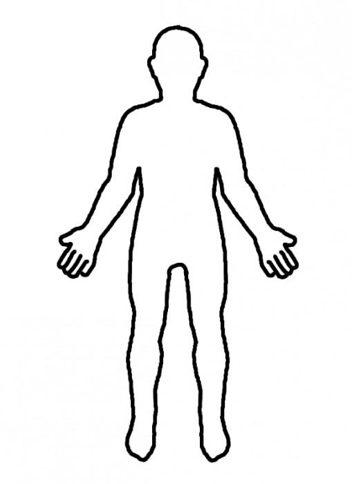 Human Body Outline Printable Extravital Fasion Clipart Best