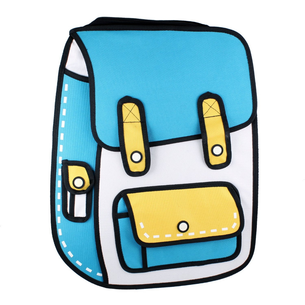 Aliexpress.com : Buy Funny 3D Drawing Cartoon Backpack Bags Blue ...