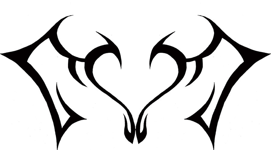 DRAGON Heart Tribal Tattoo