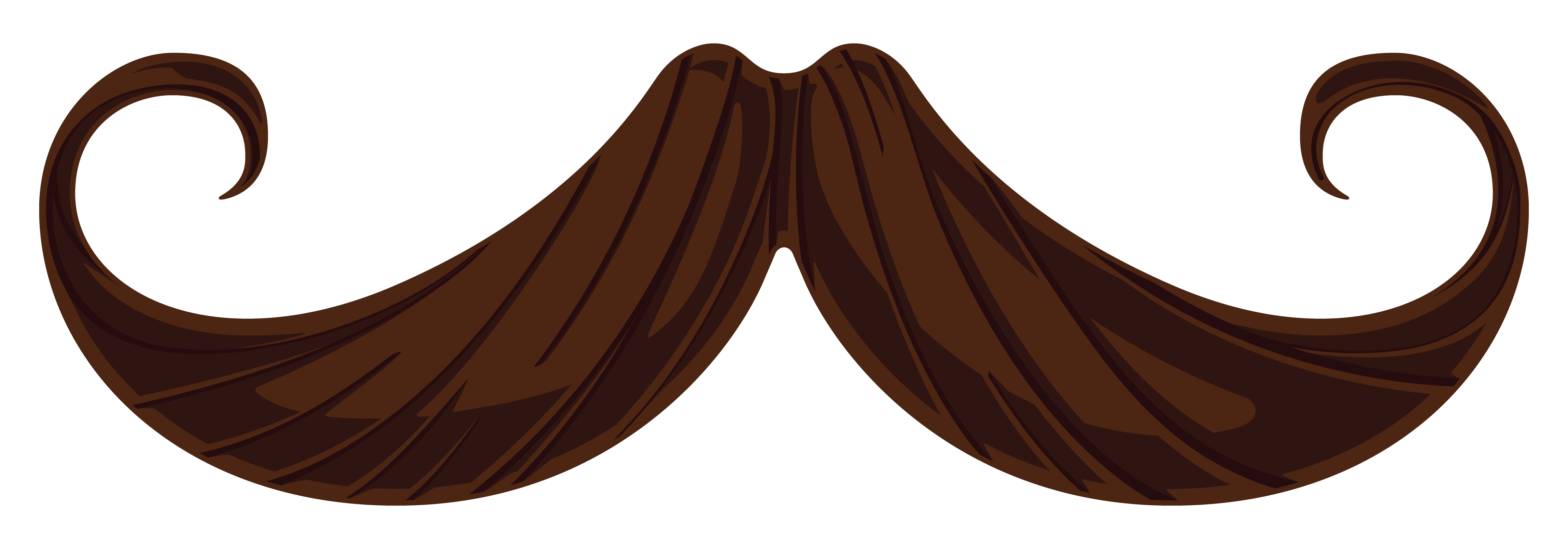Brown mustache clipart