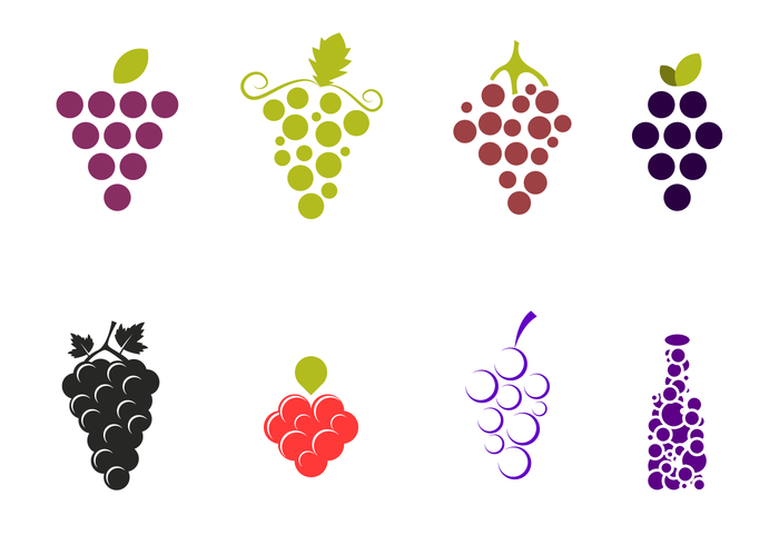 Free Grapes Vector Pack - Download Free Vector Art, Stock Graphics ...