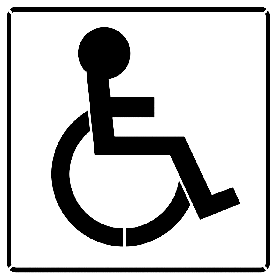 Handicapped WheelChair Sign Stencil | SP Stencils