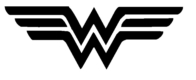 Wonderwoman black & white logo clipart