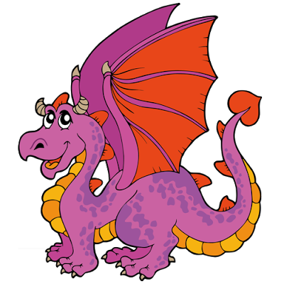 Pink dragon clipart