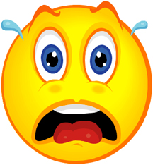 Free clipart scared face