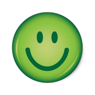 Green Smiley Face Stickers | Zazzle