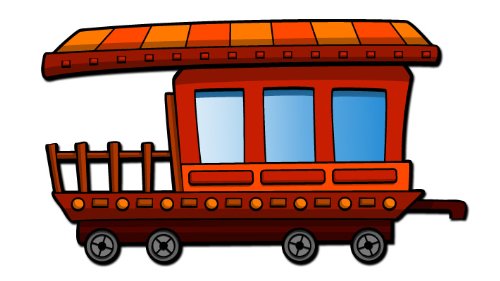 Train Car 3D Cartoon Wall Art Orientation: Right Facing: Amazon.co ...