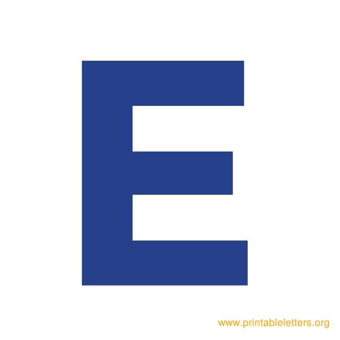 7 Best Images of Printable Letter E In Blue - Alphabet Letter E ...
