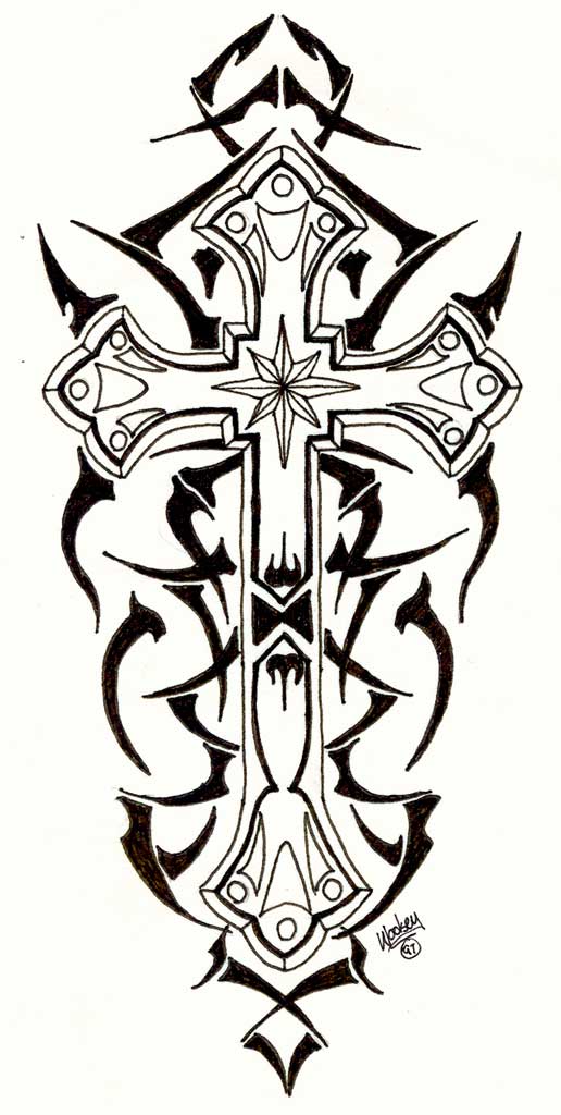 8 Tribal Cross Tattoo Designs and Stencils - ClipArt Best - ClipArt Best