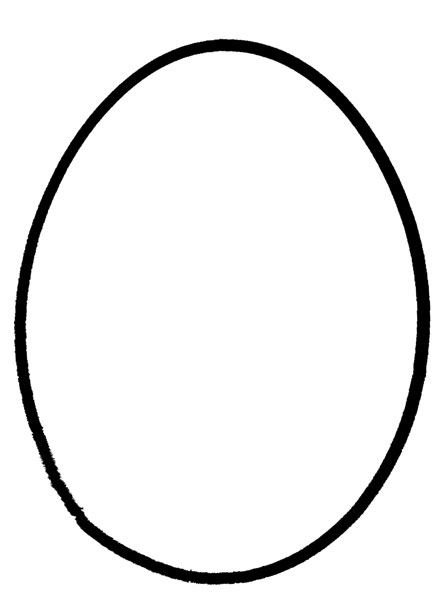 Easter egg shape clipart