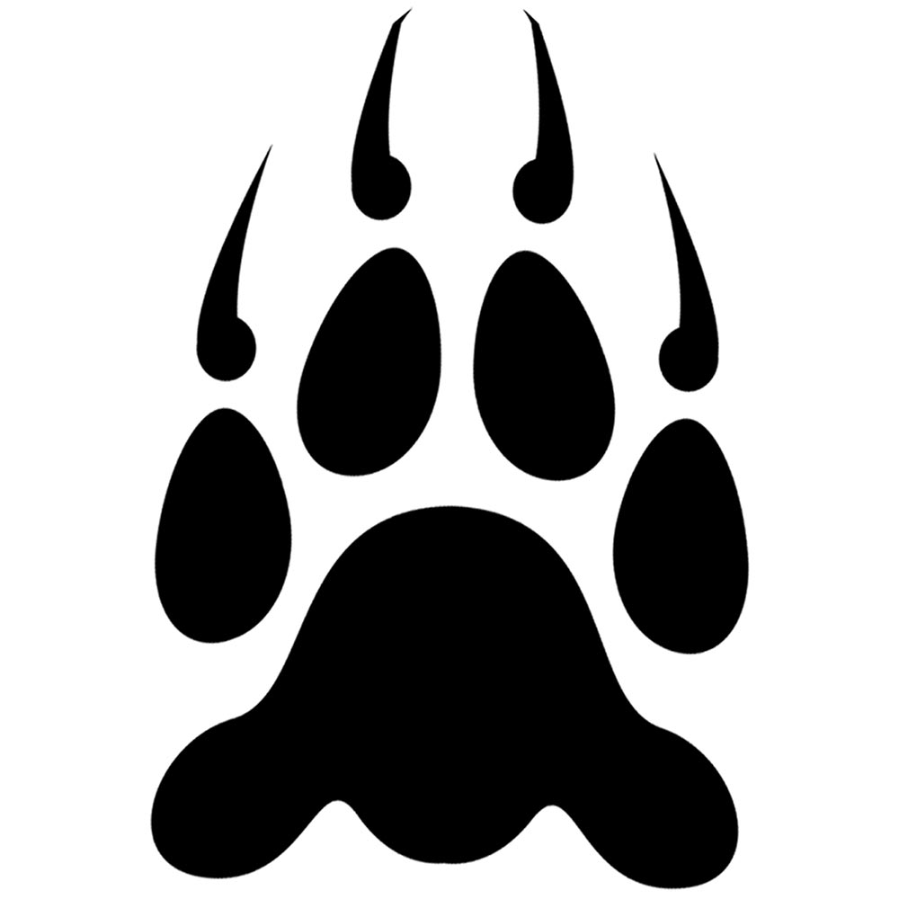 Bear Paw Print Decal Decals for Car Window Laptop Sticker Z AB ...