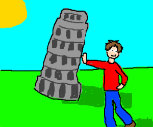 leaning tower of pisa (drawing by Clarissa)