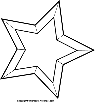 Black And White Star Clip Art - Tumundografico