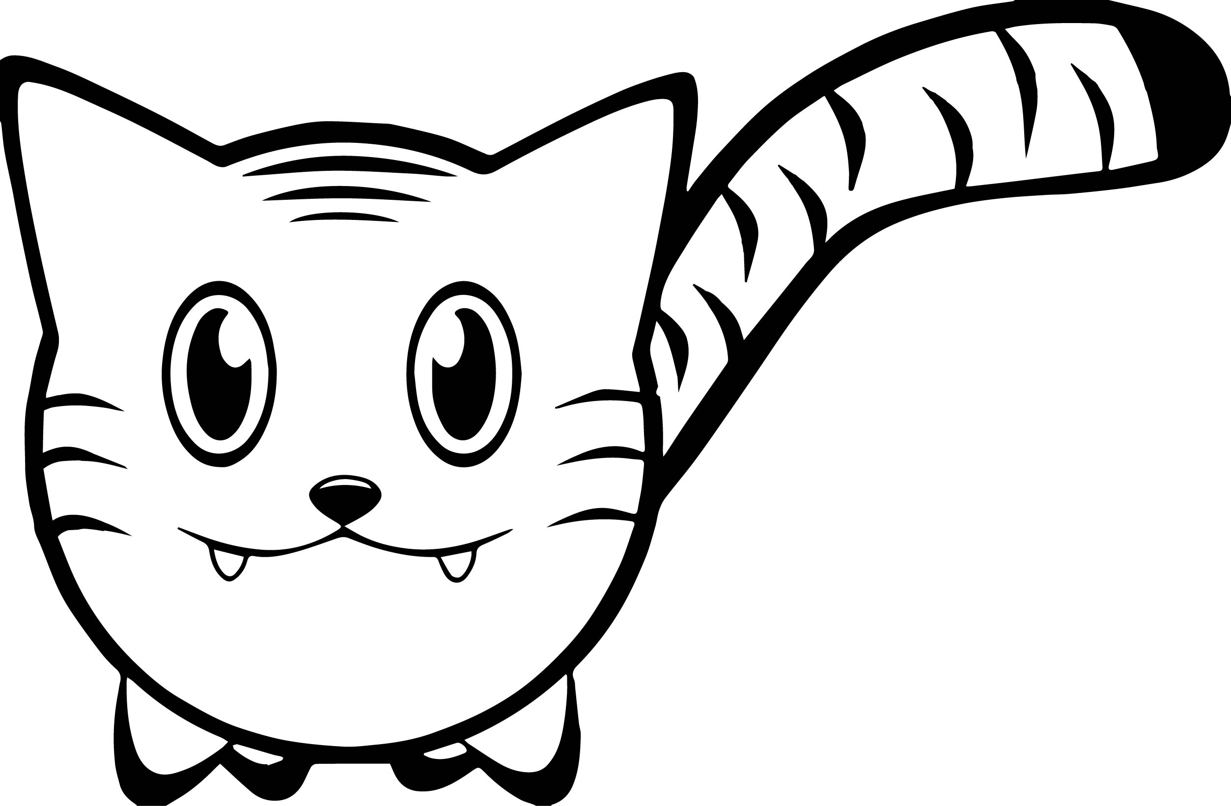Tiger Face Cat Coloring Page | Wecoloringpage