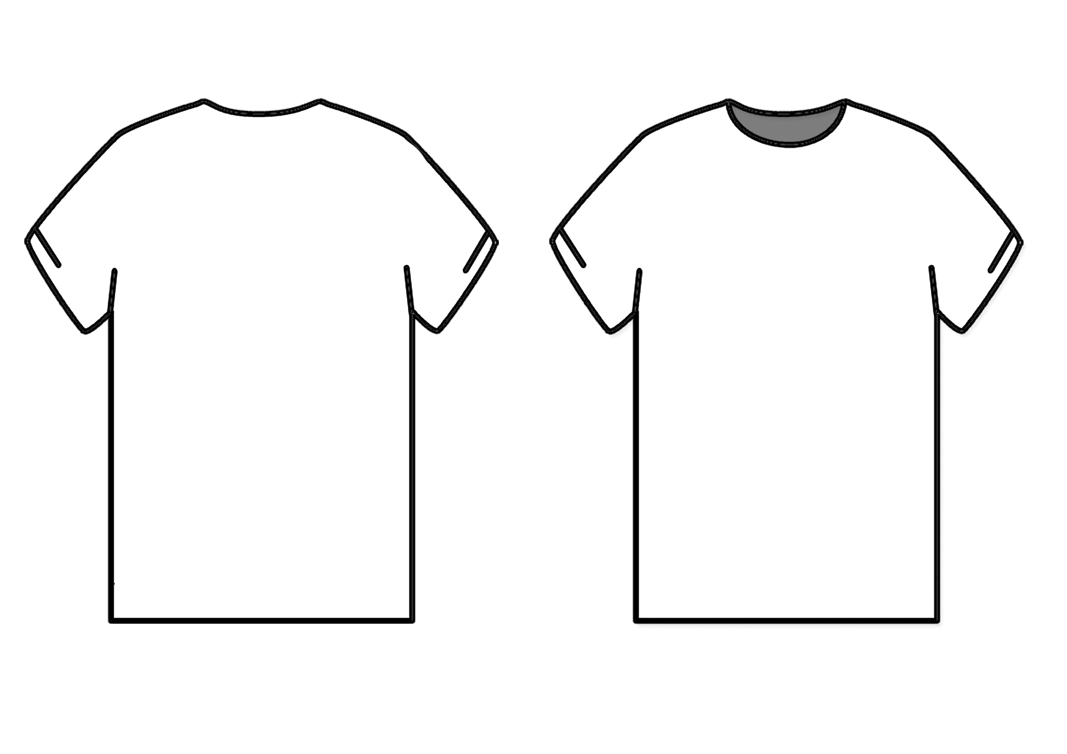 white tshirt with black lines