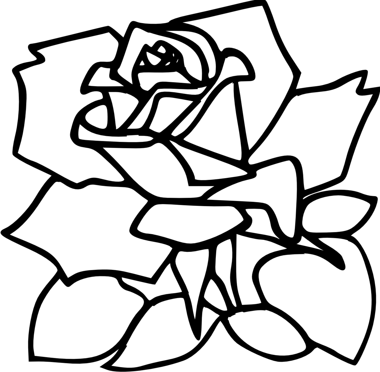 Rose Line Drawings Clipart - Free to use Clip Art Resource