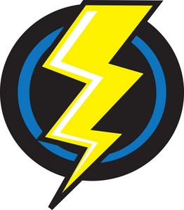 Blue Lightning Bolt Through Tornado Clipart