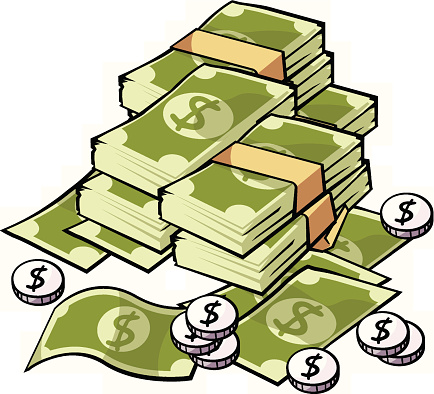 A Pile Of Money Cartoon Clip Art, Vector Images & Illustrations ...