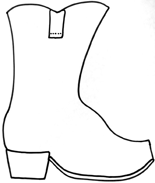 Clipart outline of boot