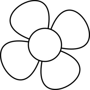 Flower Black&white clip art - vector clip art online, royalty free ...