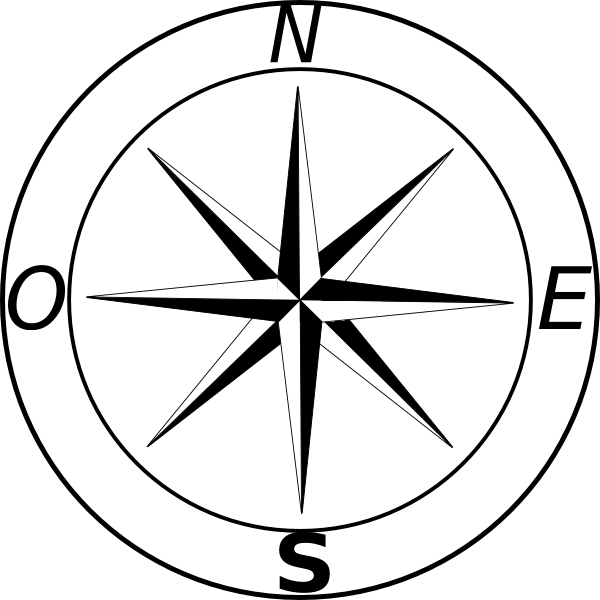 North Star Compass Clip Art - vector clip art online ...
