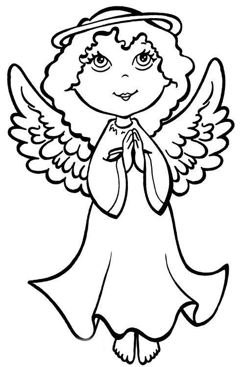 Christmas Angel Coloring Pages | Learn To Coloring