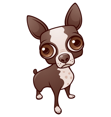 Cute Boston Terrier Puppy Dog - Vector Graphics on Creattica: Your ...