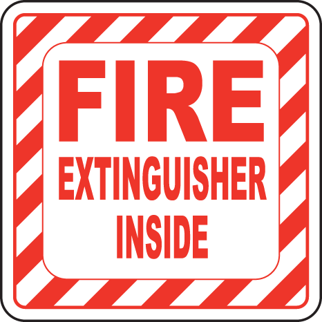 Fire Extinguisher Label by SafetySign.com - B1872