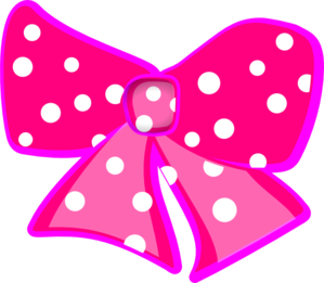 Pink Polka Dot Bow clip art - vector clip art online, royalty free ...