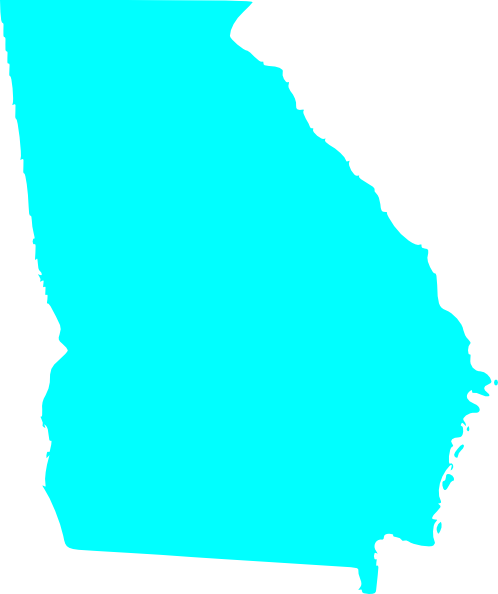 Georgia State Map Outline Solid Clip Art - vector ...