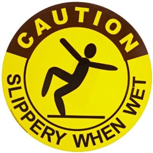 835 views FloorSignage Warehouse Safety Signage Sign, "Caution Slippery When ...