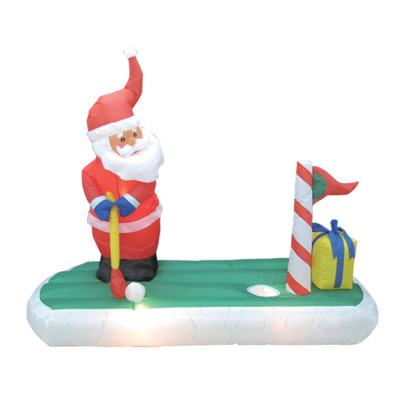 BZB Goods Christmas Inflatable Santa Claus Play Golf | Wayfair